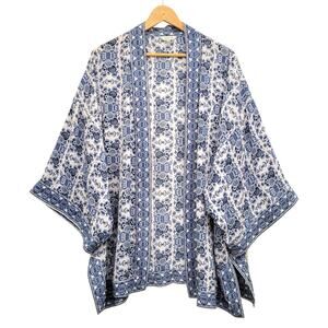 Max Studio Kimono Wrap Top 1X Floral Resortwear